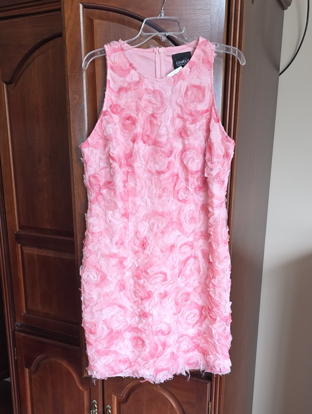 Lovely Grace Floral Appliqué Sleeveless Dress XL